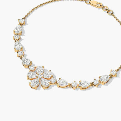 american diamond bracelet yellow