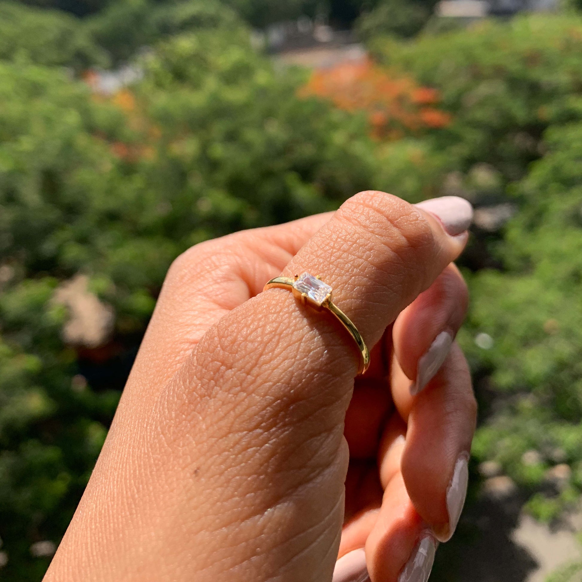 radiant cut diamond ring​