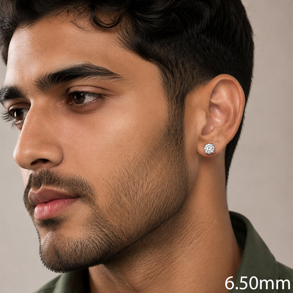 6.5mm round diamnd studs 