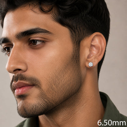 6.5mm round diamnd studs 