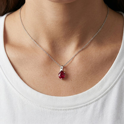 ruby gemstone necklace