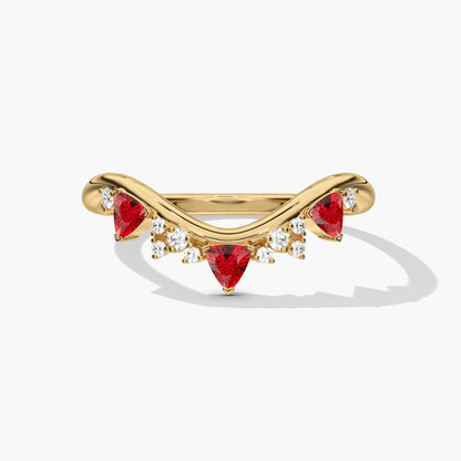 Ruby diamond ring