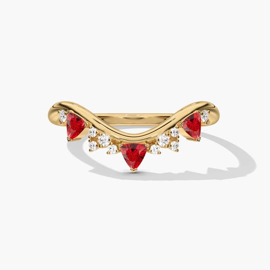 Ruby diamond ring
