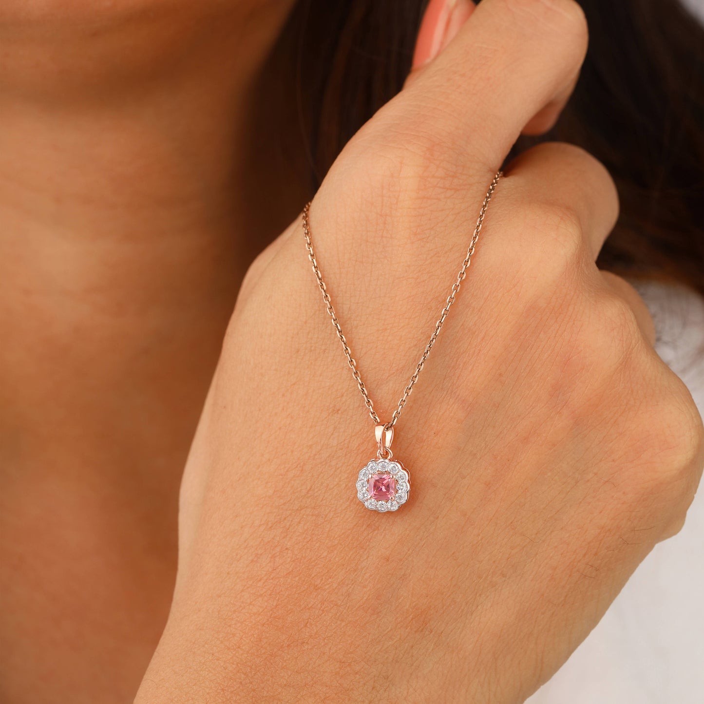 pink diamond pendant