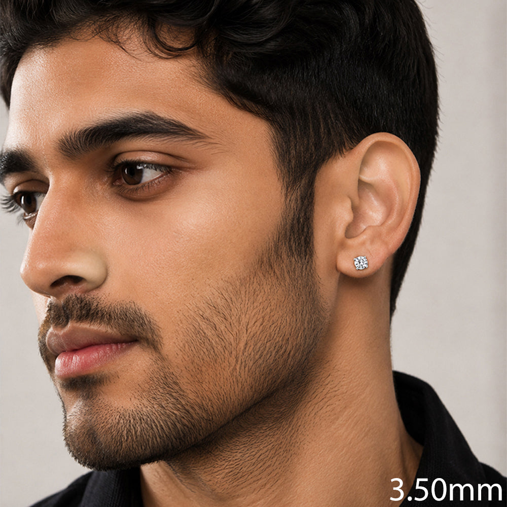 3.5MM diamond stud earring