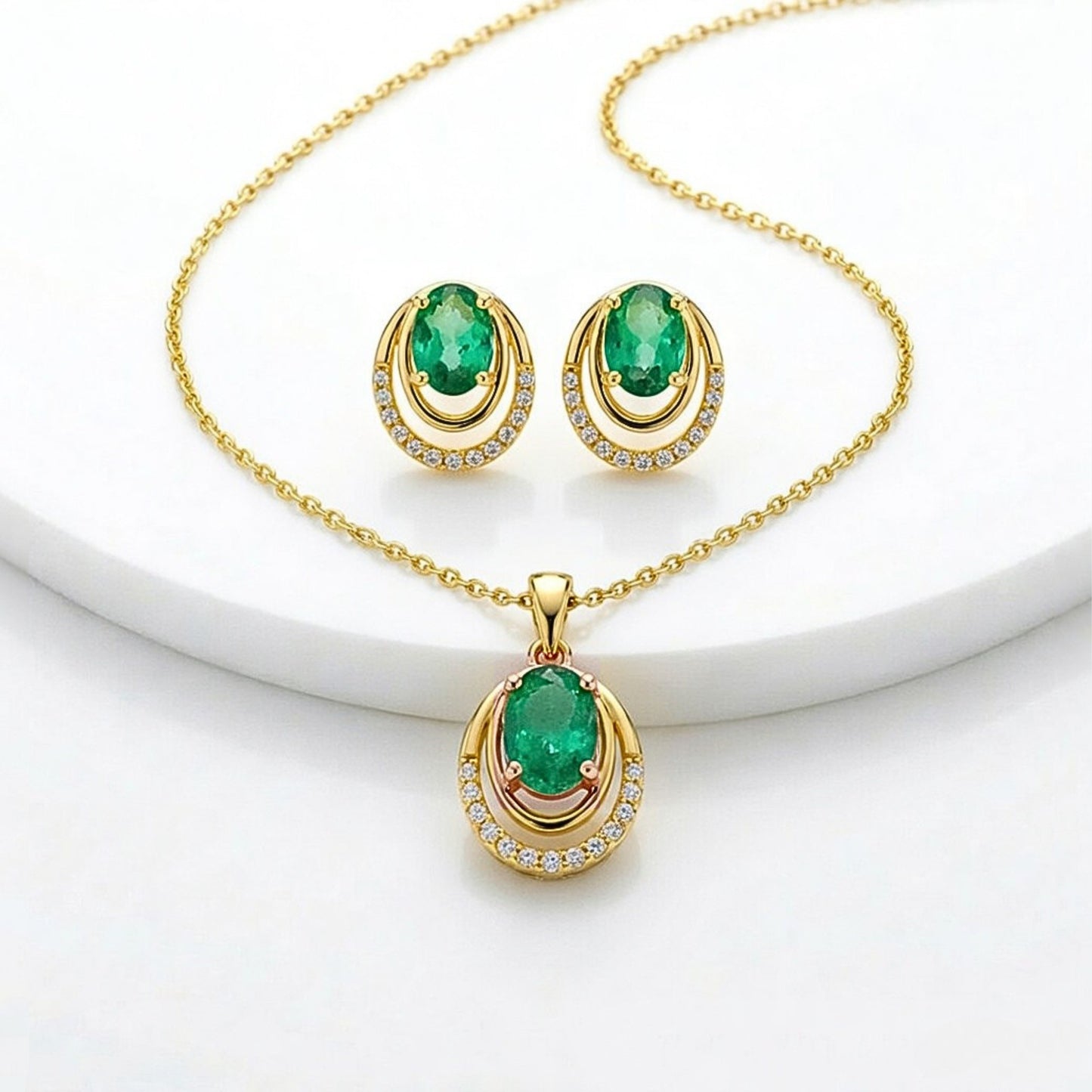 emerald necklace set​