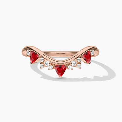 trillion ruby diamond ring