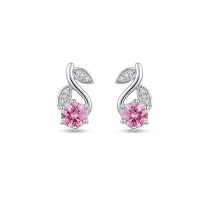 silver leaf earrings