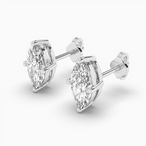 silver ear studs for women