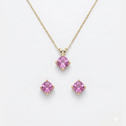 pink stone necklace