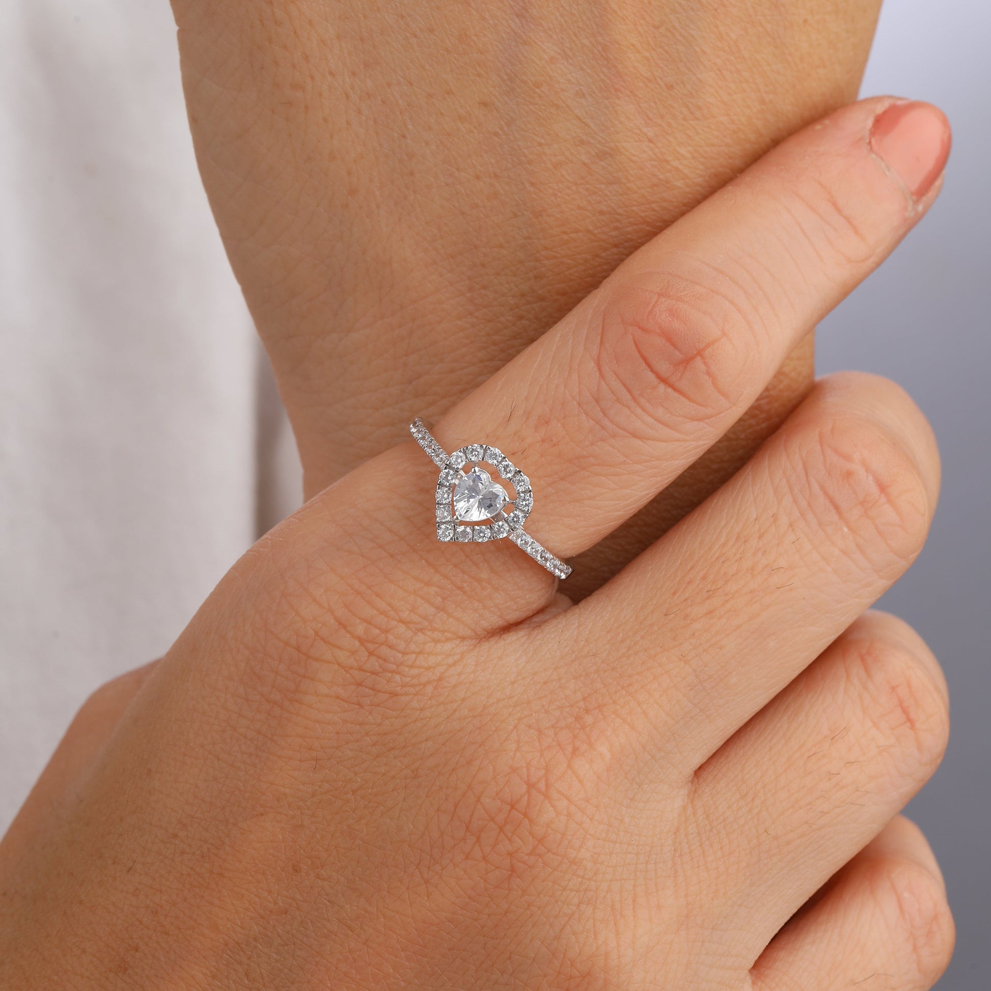 heart shaped diamond ring