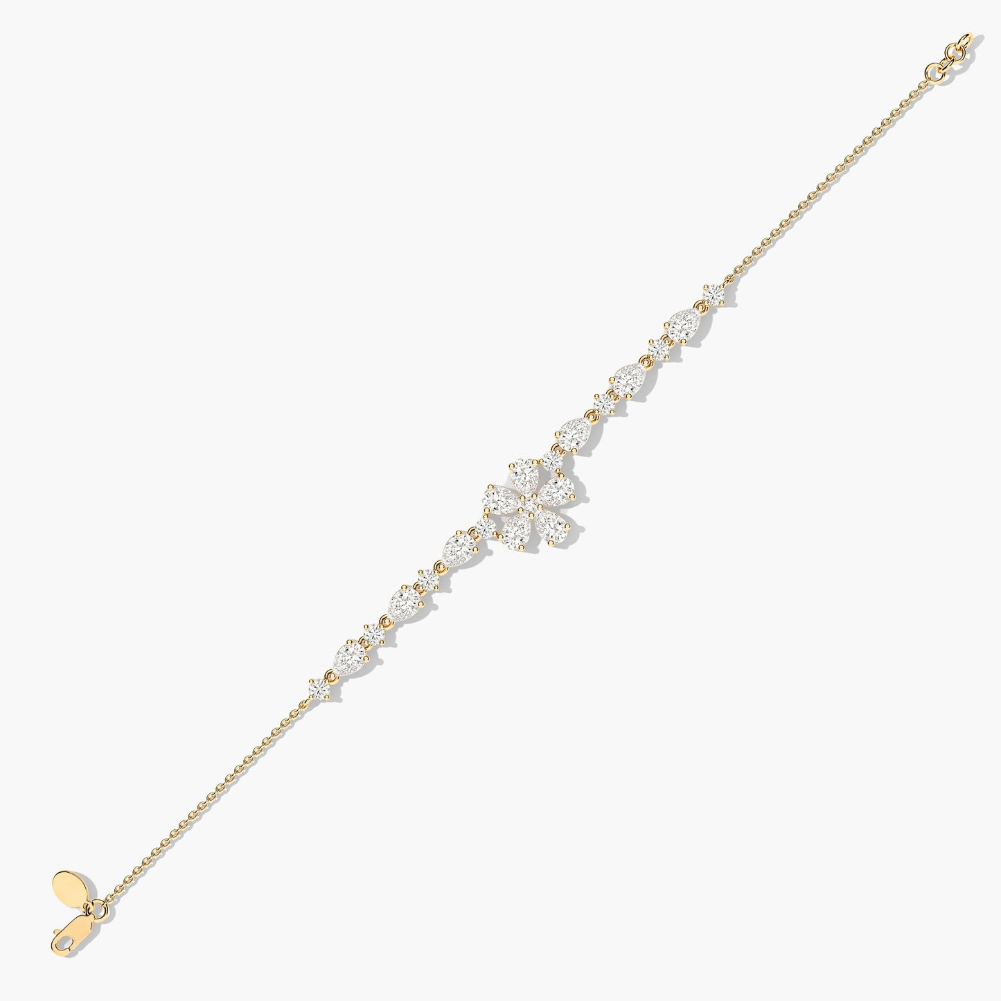 yellow silver diamond bracelet