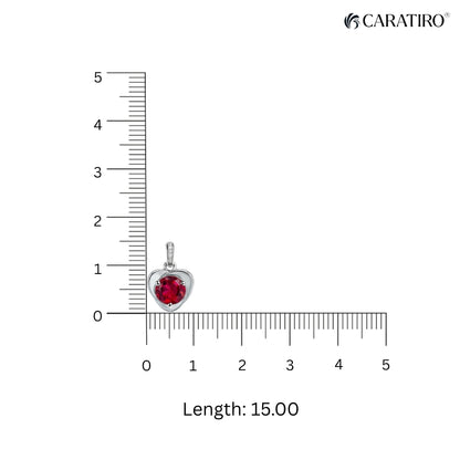 15mm Ruby gemstone pendant for her