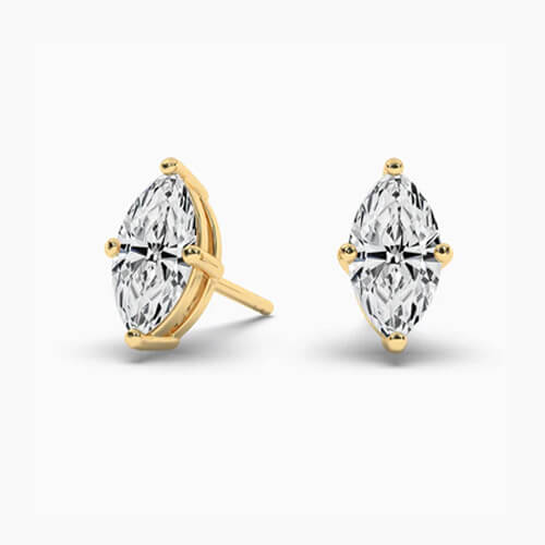 silver stone stud earrings