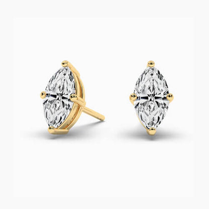 silver stone stud earrings
