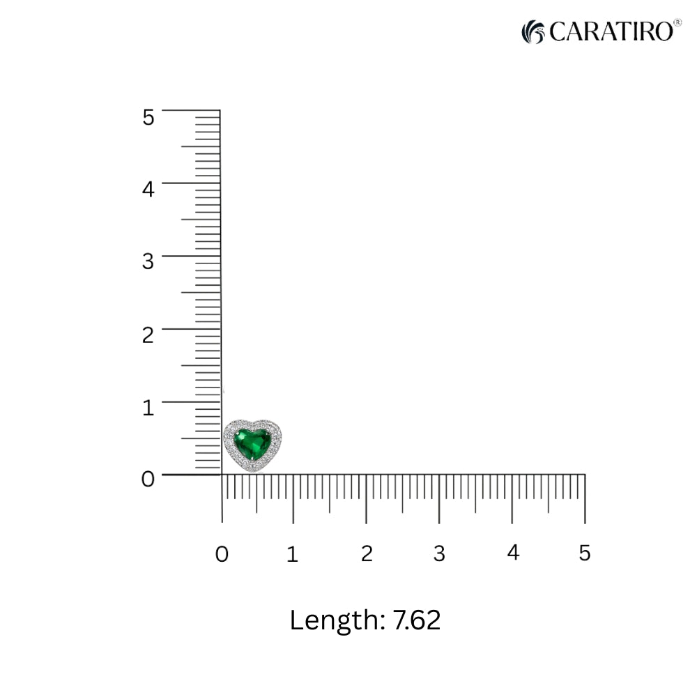 heart shape diamond earring