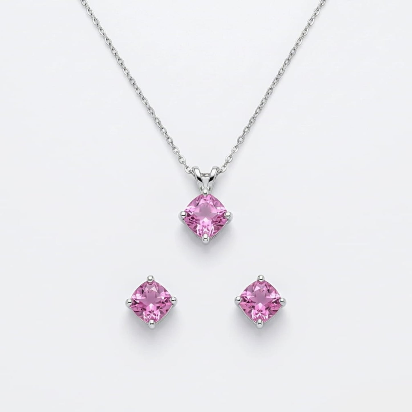 pink stone necklace