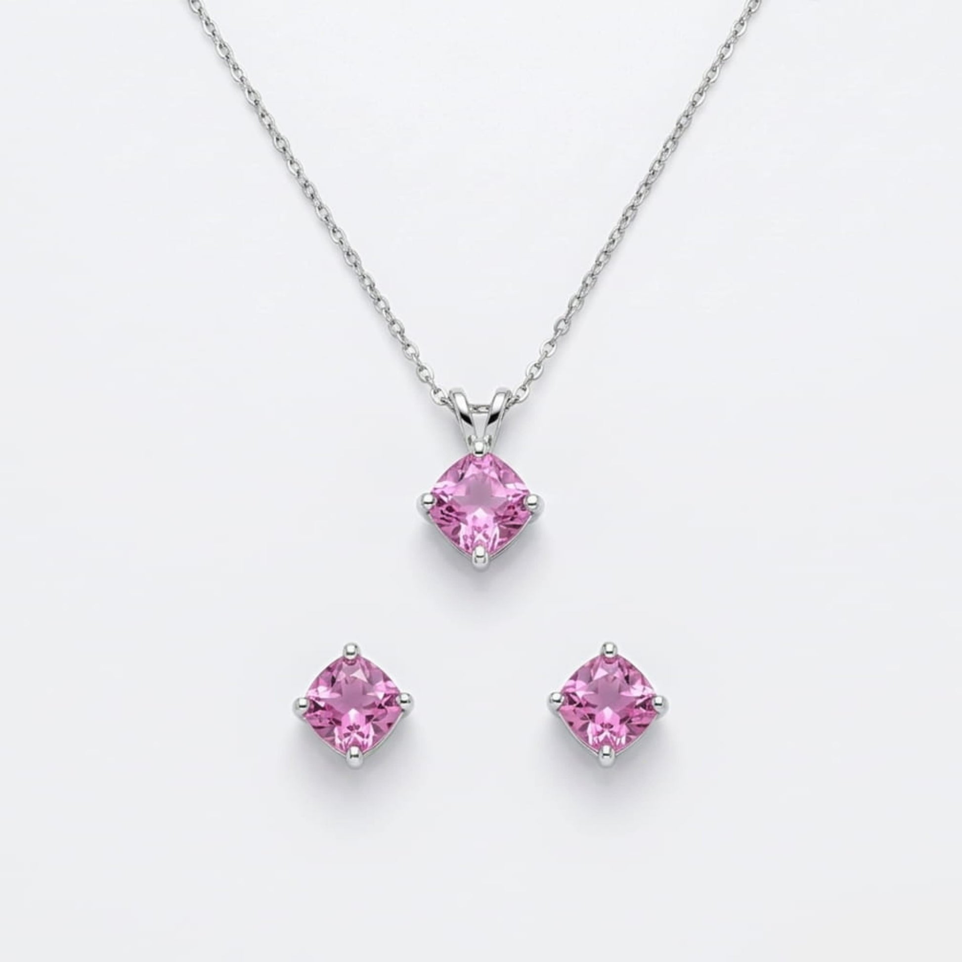 pink stone necklace