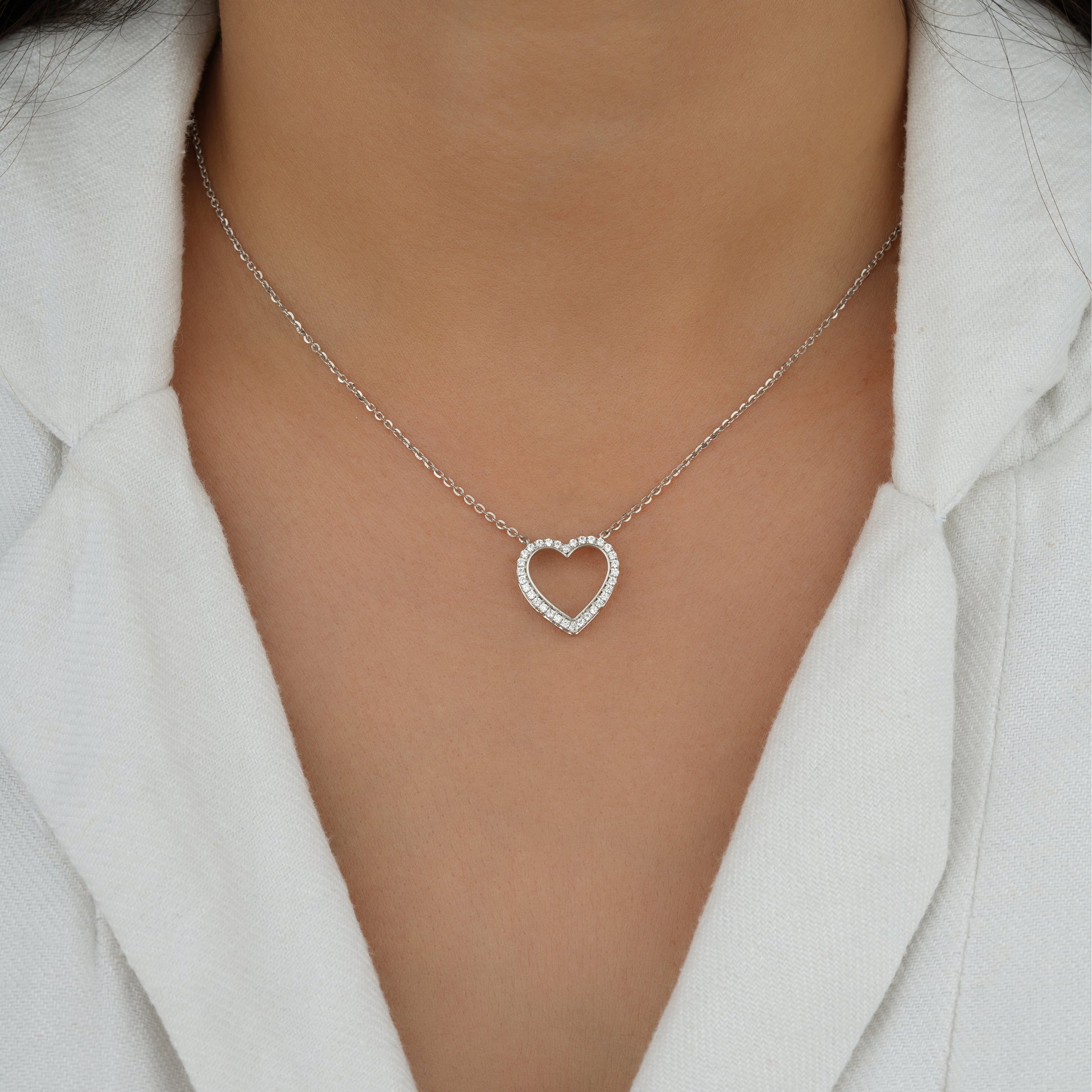 925 Silver Heart Pendant Necklace India