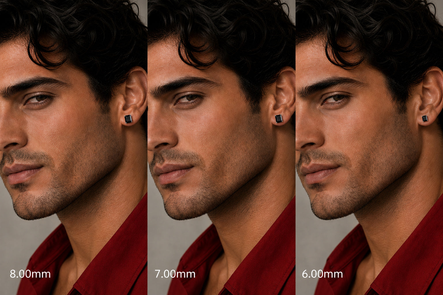simulated diamond stud earrings