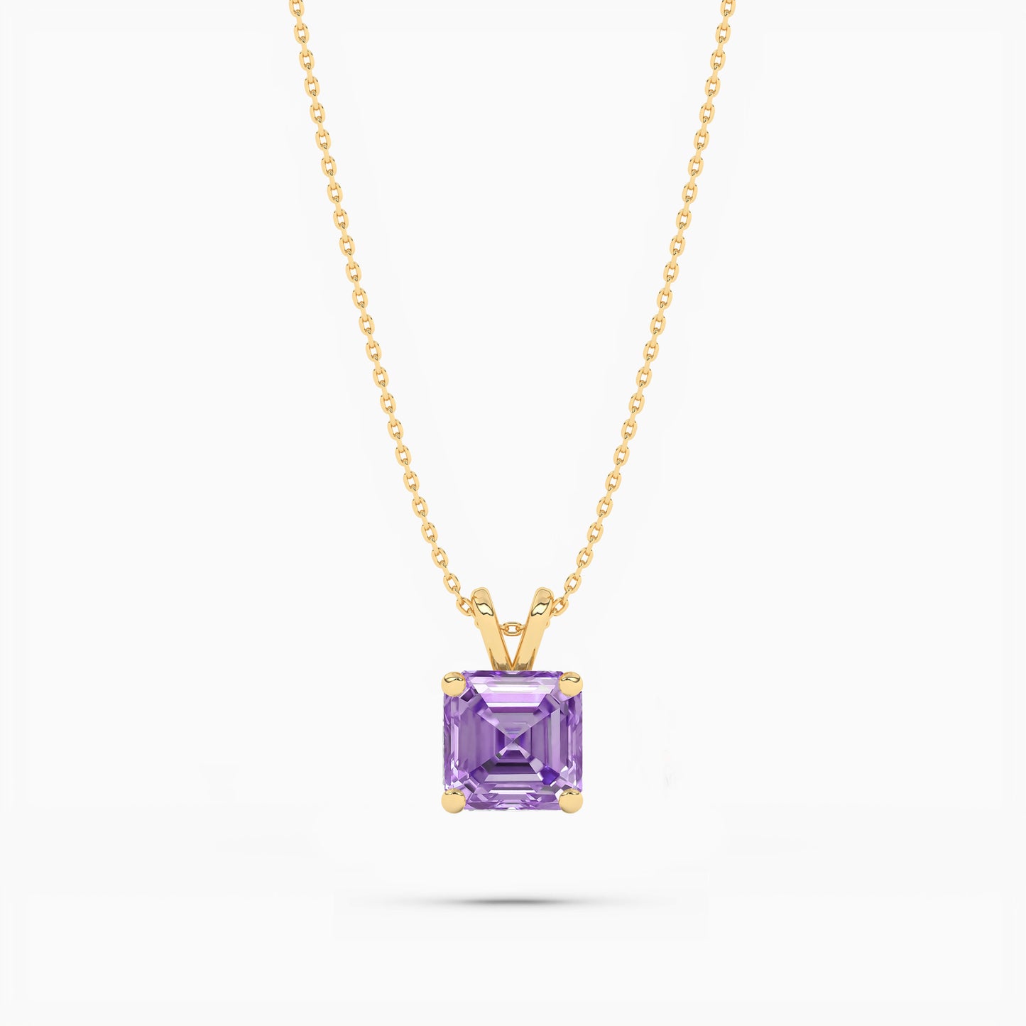Light purple necklace gold