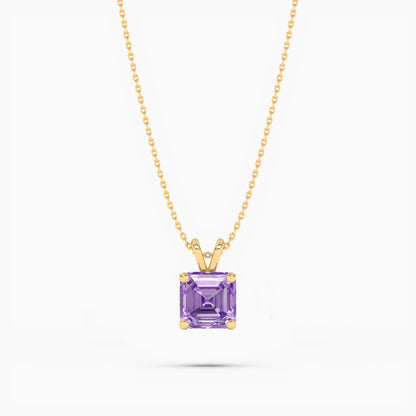 Light purple necklace gold