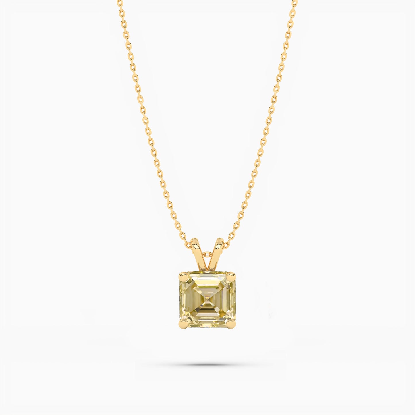 yellow plated silver diamond necklace