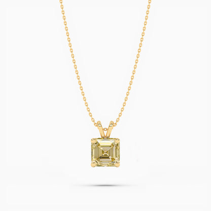yellow plated silver diamond necklace