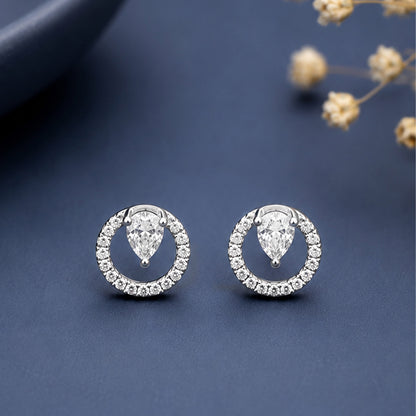 Moissanite SIlver Earrings