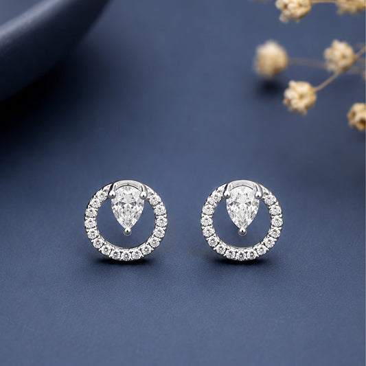 Moissanite SIlver Earrings
