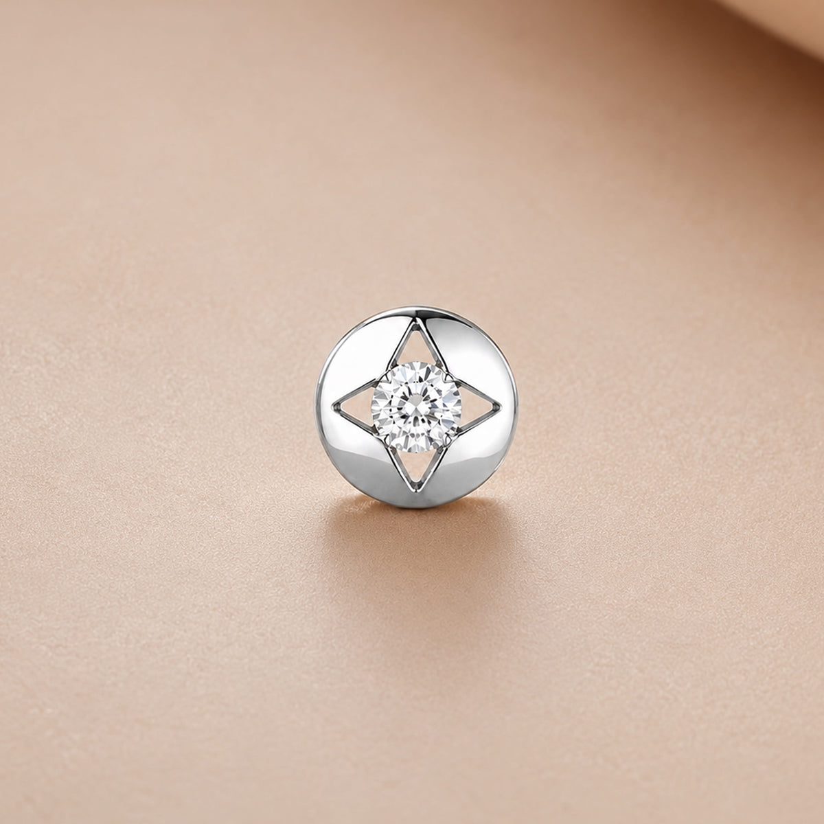 Flower Round Stud for men