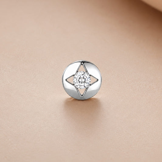 Flower Round Stud for men
