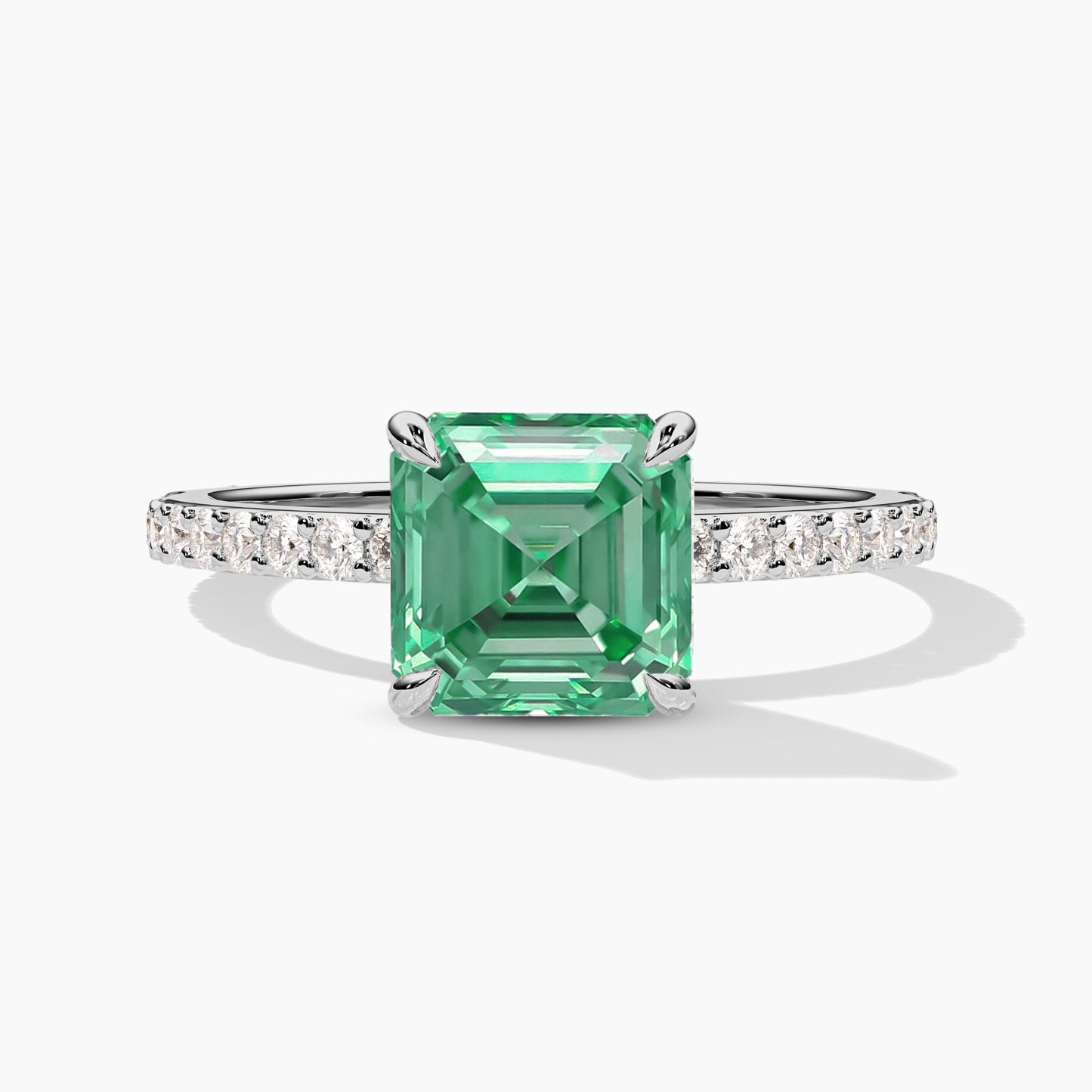 Asscher diamond ring