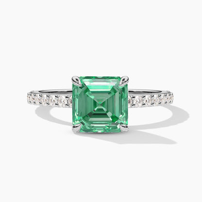 Asscher diamond ring