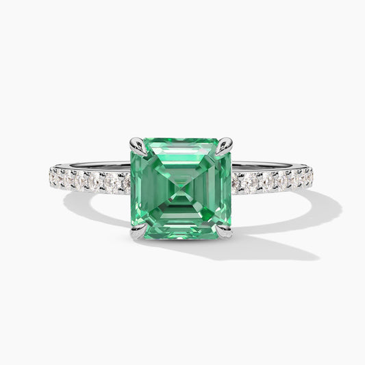Asscher diamond ring