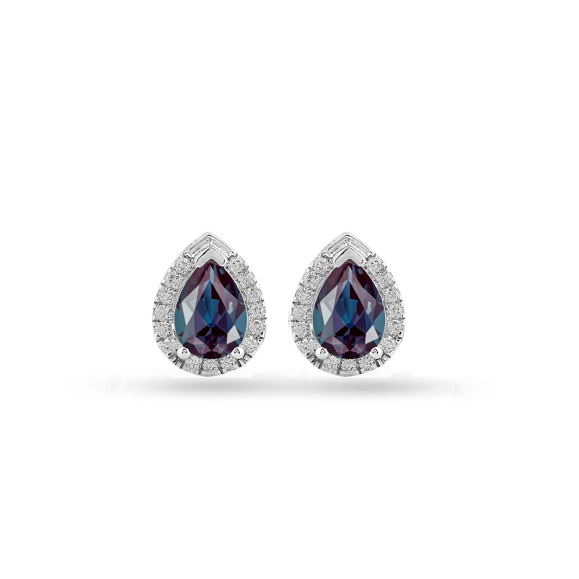 white gold plated Alexandrite earrings