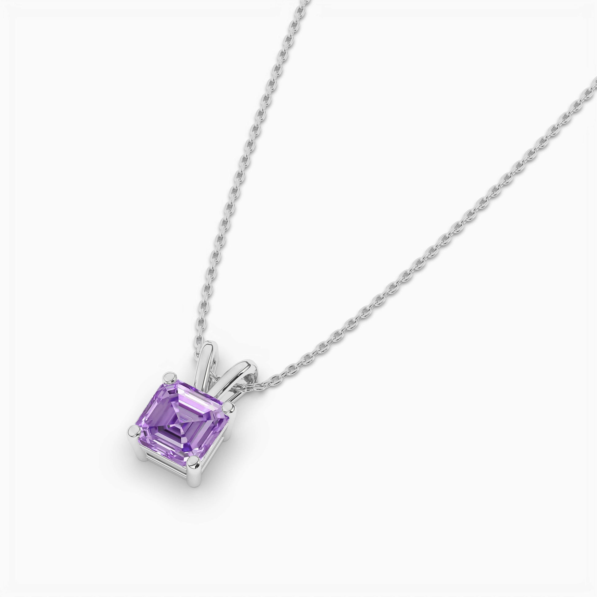 Square-shaped dark purple necklace set