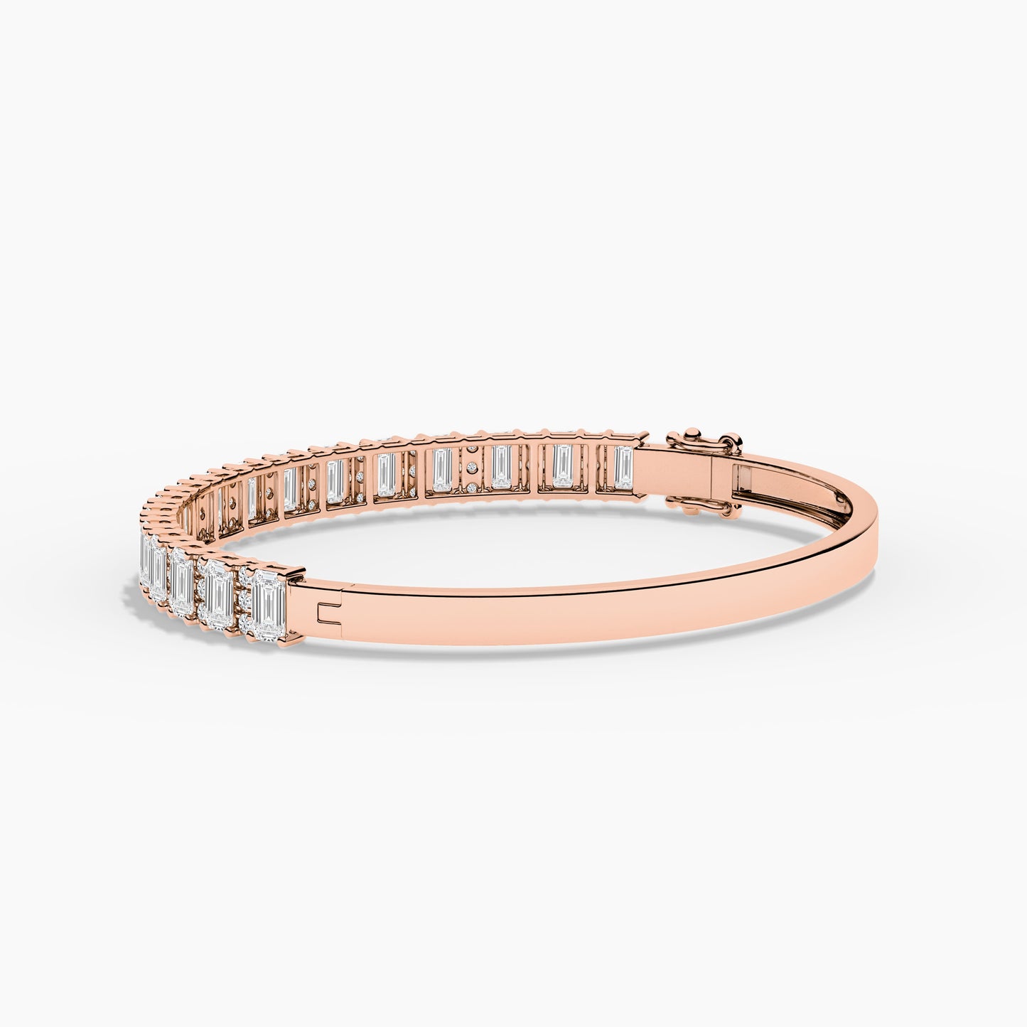 bangle bracelets silver rose