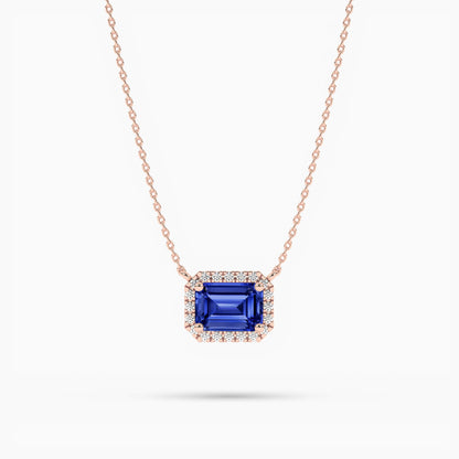 blue diamond necklace set​