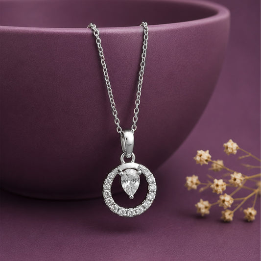 Moissanite diamond pendant