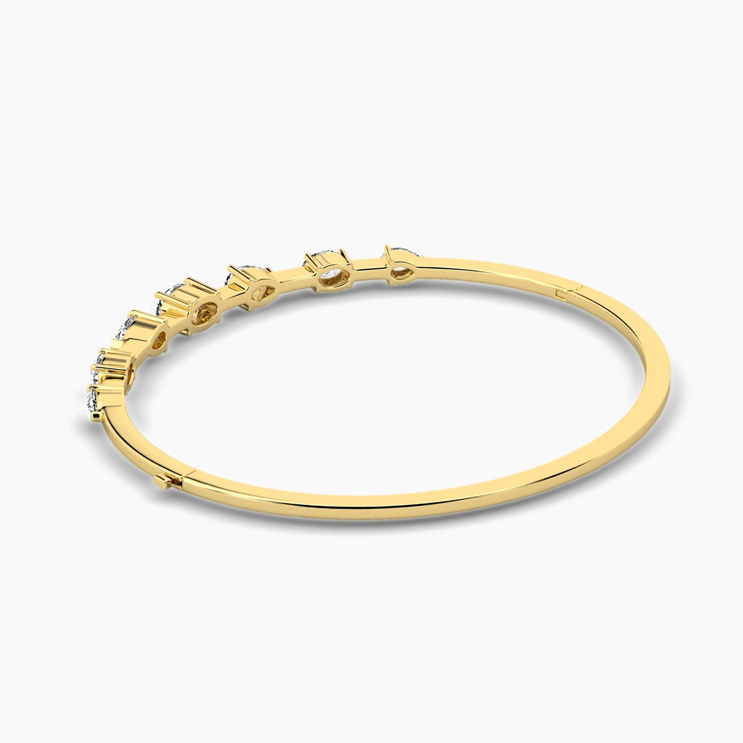 Cluster Diamond Bangle Bracelet