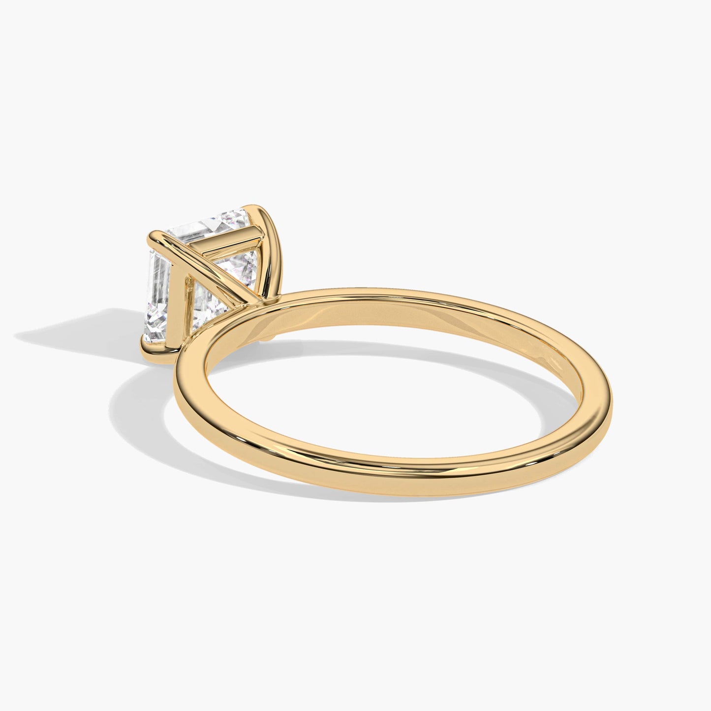 Asscher Diamond Solitaire Diamond Ring