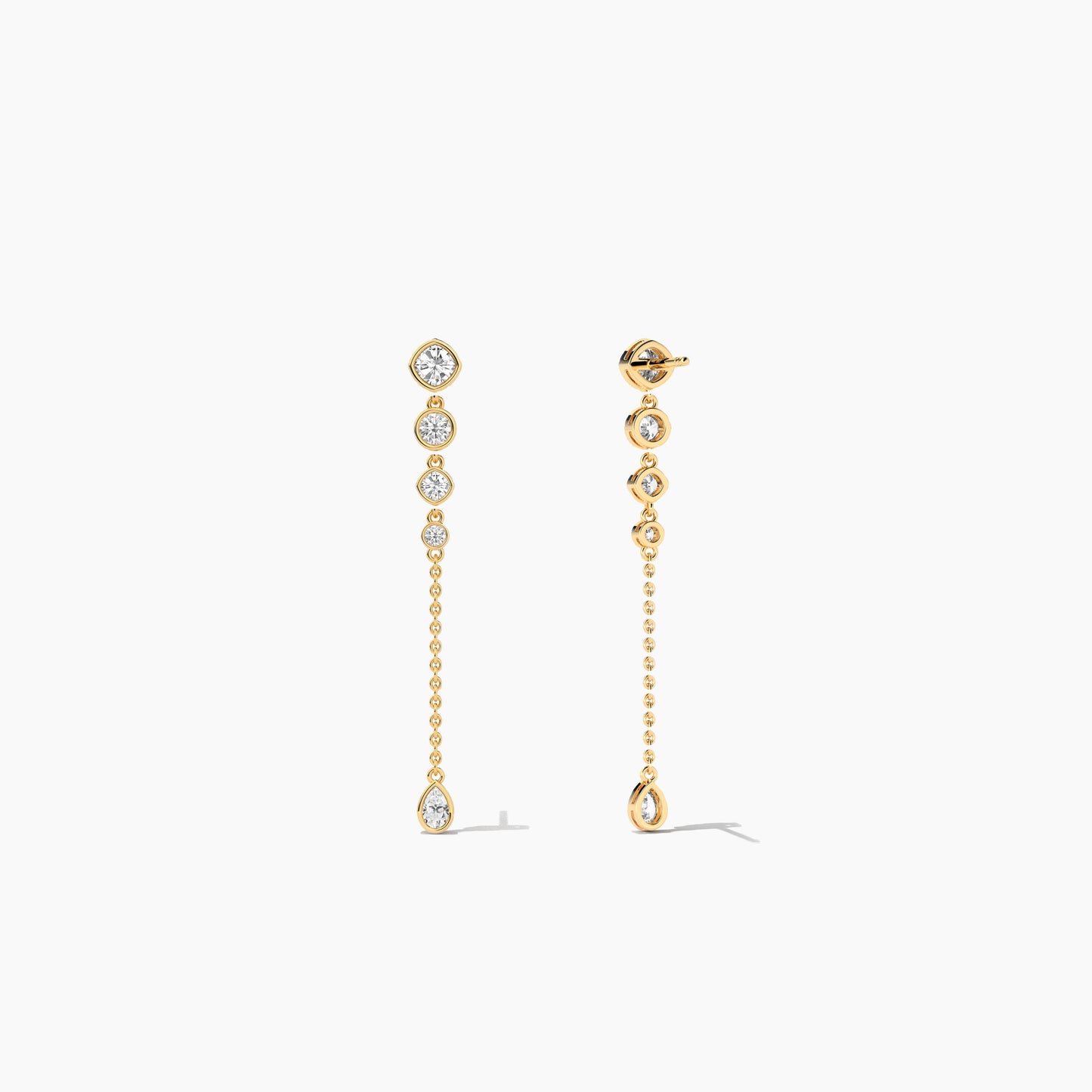 silver drop earrings​