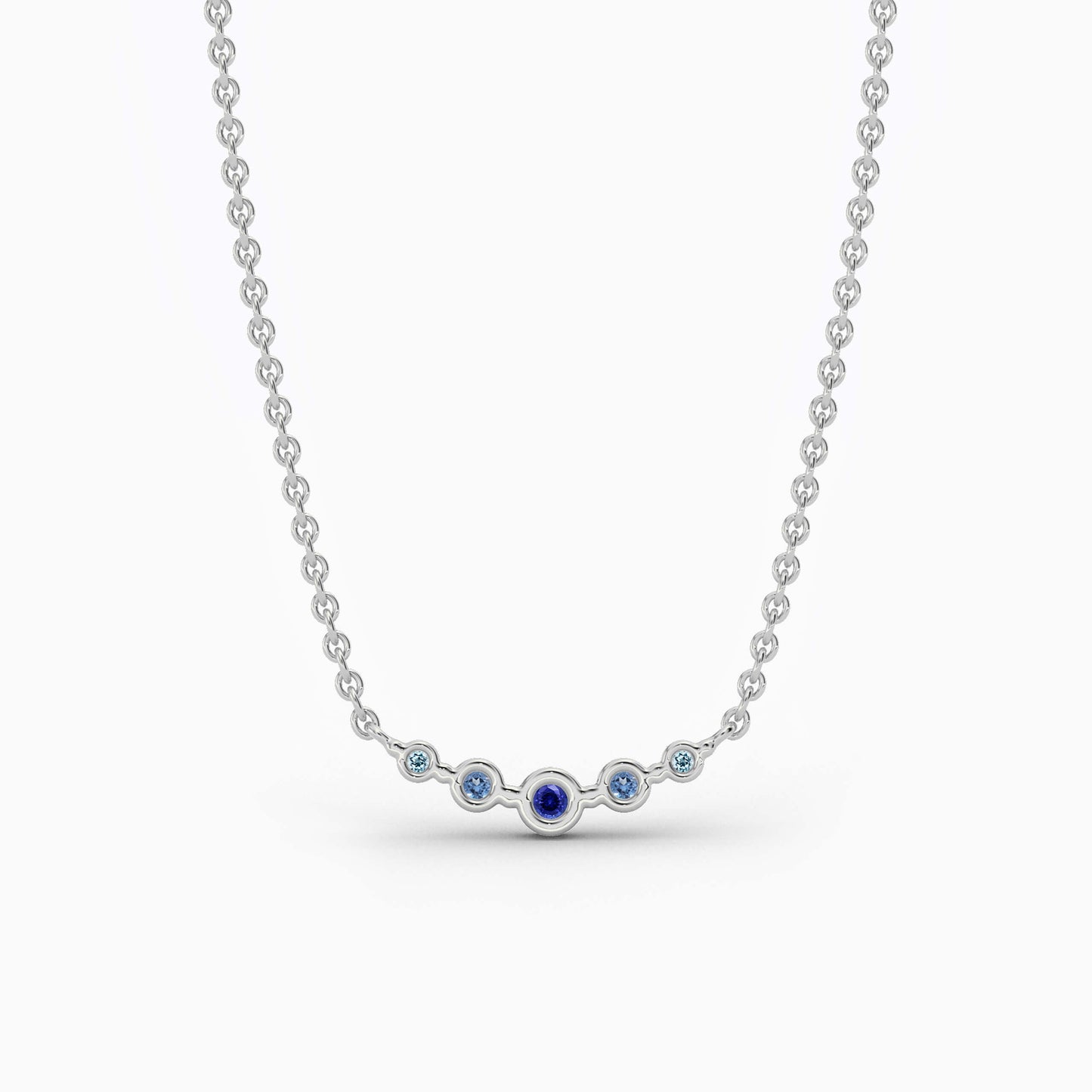 Blue diamond pendant necklace