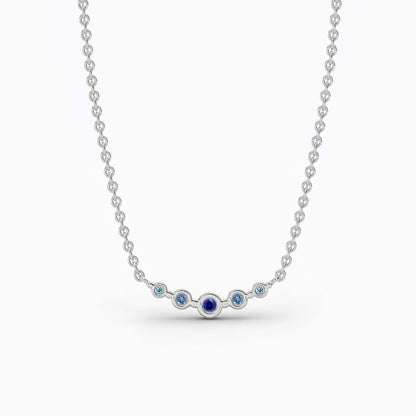 Blue diamond pendant necklace