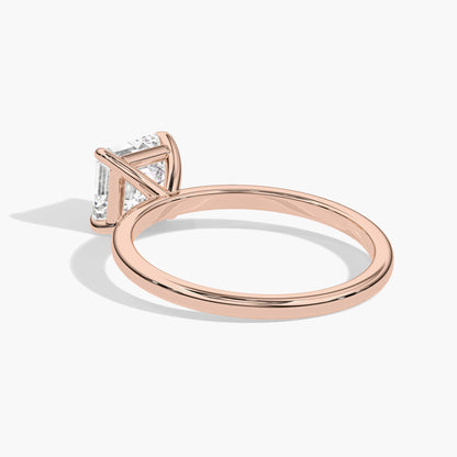 Asscher Diamond Solitaire Diamond Ring