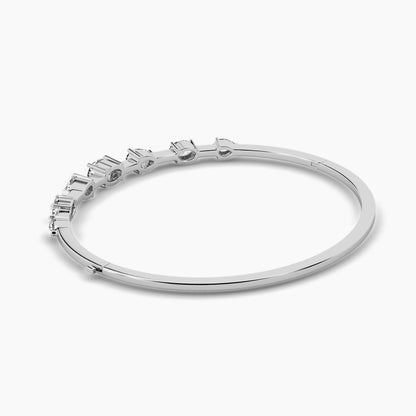 Cluster Diamond Bangle Bracelet