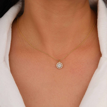 Gold necklace with a small pendant