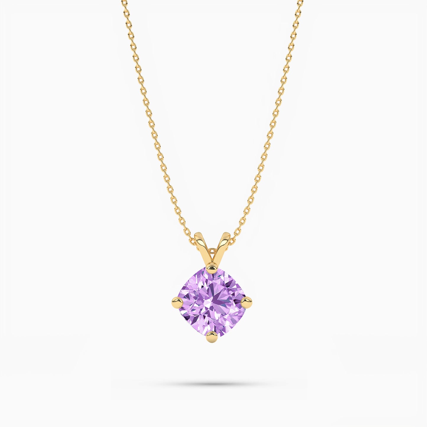 gold Light purple necklace 