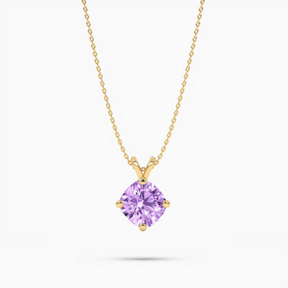 gold Light purple necklace 